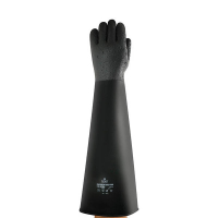 Ansell AlphaTec 87-108 Natuurrubberen Handschoen | Zwart | Maat 10,5/XL (1 paar) SSA07017