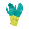 Ansell AlphaTec 87-900 Latex Werkhandschoen | Groen/Geel | Maat 10/XL (12 paar) SSA07120 - 1