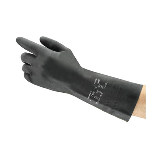 Ansell AlphaTec 87-950 Latex Werkhandschoen | Zwart | Maat 9/L (12 paar) SSA07113 - 1