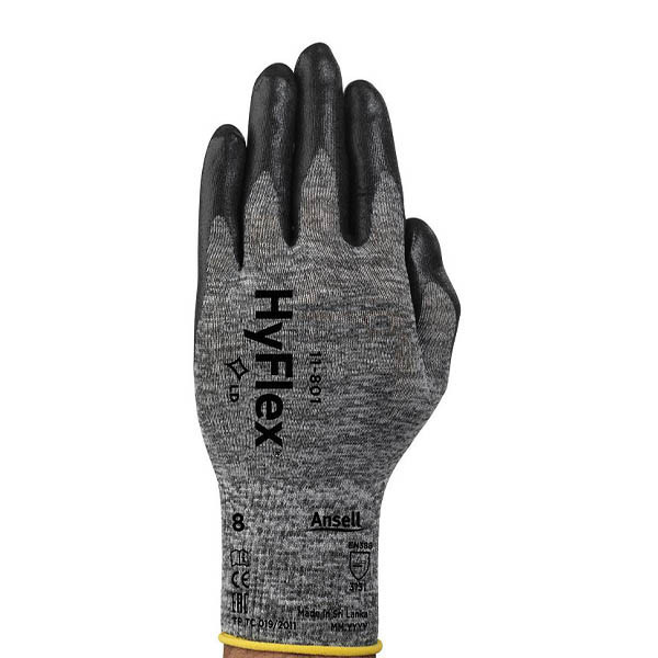 Ansell Hyflex 11-801 Montage Werkhandschoen | Zwart/Grijs | Maat 10/XL (12 paar) SSA07038 - 1