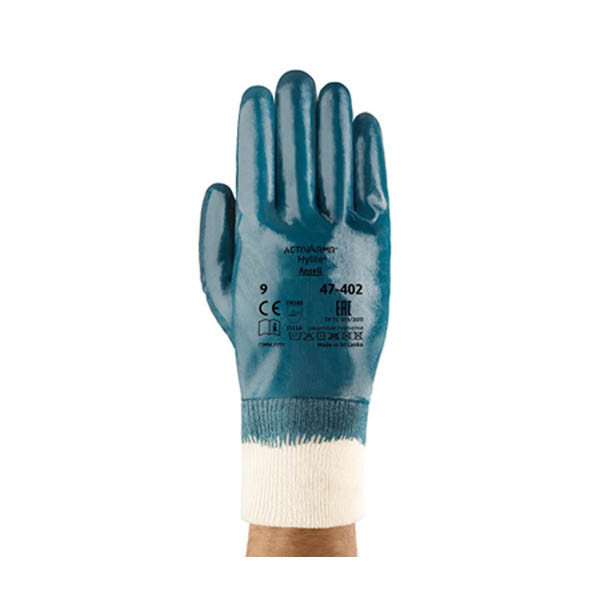 Ansell Hylite 47-402 Nitril Werkhandschoen | Blauw/Wit | Maat 9/L (12 paar) SSA07100 - 1