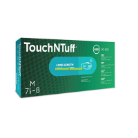 Ansell Touch N Tuff 92-605 Nitril Extra Lange Handschoen Poedervrij | Groen | Maat 9/L (100 stuks) SSA07133