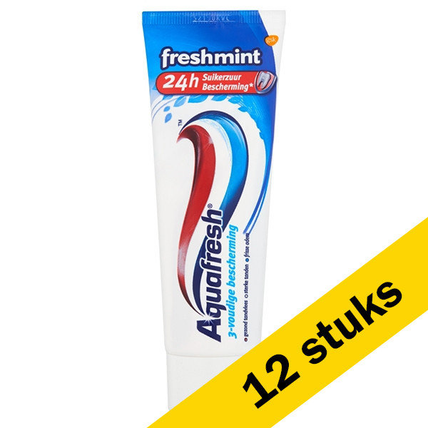 Aquafresh Aanbieding: 12x Aquafresh Freshmint tandpasta (75 ml)  SAQ01006 - 1