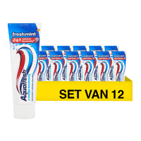 Aquafresh Aanbieding: 12x Aquafresh Freshmint tandpasta (75 ml)  SAQ01006
