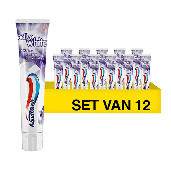 Aquafresh Aanbieding: Aquafresh Tandpasta Active White (12 stuks – 100 ml)  SAQ00039 - 1