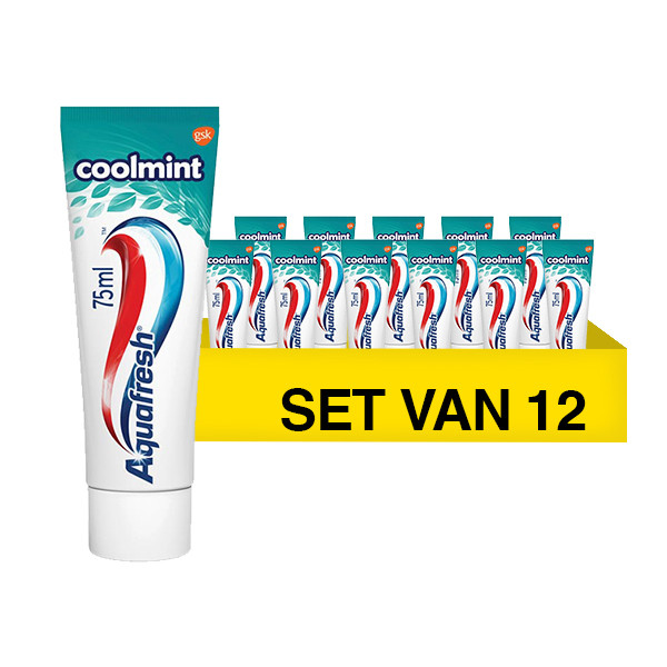 Aquafresh Aanbieding: Aquafresh Tandpasta Cool Mint (12 stuks – 75 ml)  SAQ00043 - 1