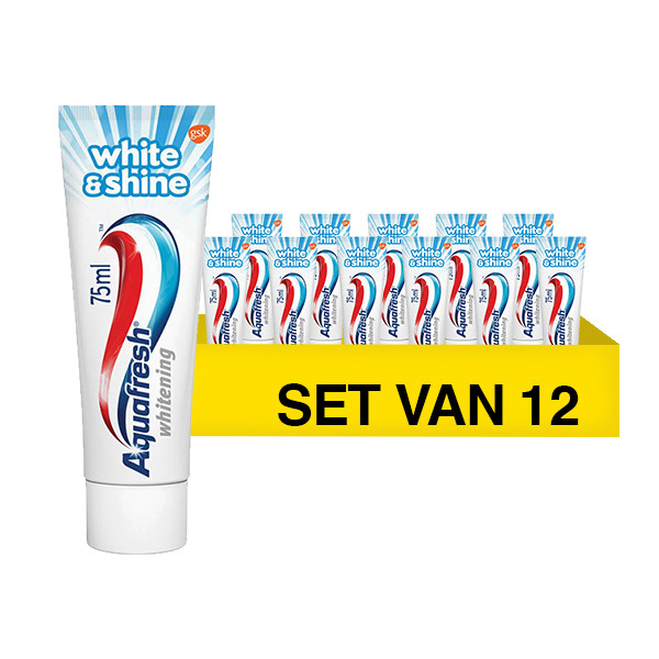 Aquafresh Aanbieding: Aquafresh Tandpasta White & Shine (12 stuks – 75 ml)  SAQ00051 - 1