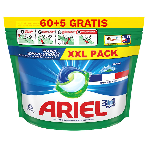 Ariel 3 In 1 Pods Alpine (60 + 5 gratis wasbeurten)  SAR05404 - 1