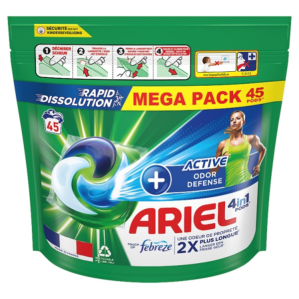 Ariel 4 In 1 Pods Active Odor Defense (45 wasbeurten)  SAR05392 - 1