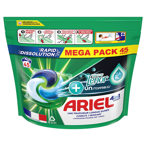 Ariel 4 In 1 Pods Touch Of Lenor Unstoppables (45 wasbeurten)  SAR05398 - 4