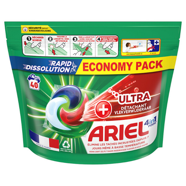 Ariel 4 in 1 pods ultra vlekverwijderaar (40 wasbeurten)  SAR05262 - 1