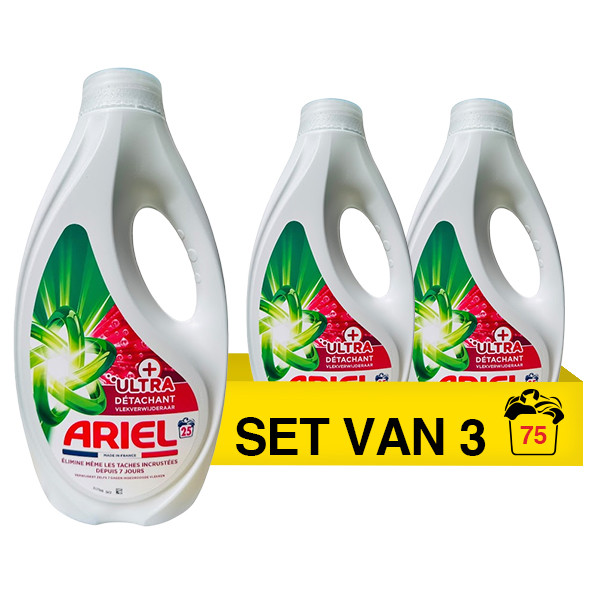 Aanbieding: Ariel +Ultra Vlekverwijderaar Vloeibaar Wasmiddel 1125 ml (3 stuks - 75 wasbeurten) SAR05467 - 1