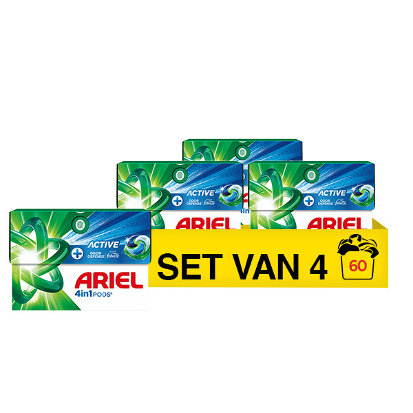 Aanbieding: Ariel 4 In 1 Pods | Actieve Geurbestrijding | 4 dozen - 60 wasbeurten SAR05497 - 1