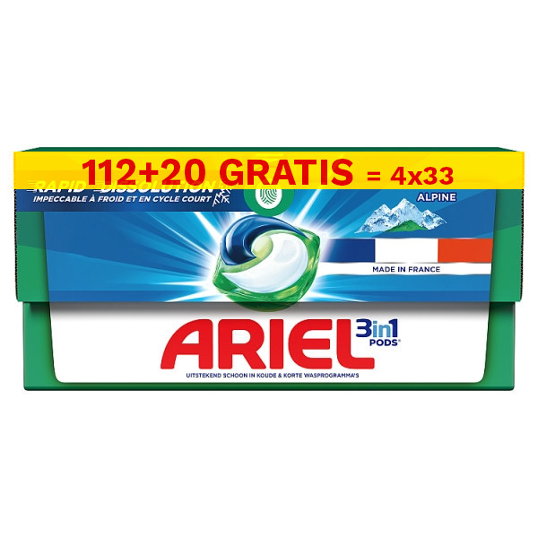Ariel Aanbieding: Ariel All in 1 PODS Alpine Clean & Fresh (112 + 20 gratis wasbeurten)  SAR05249 - 1