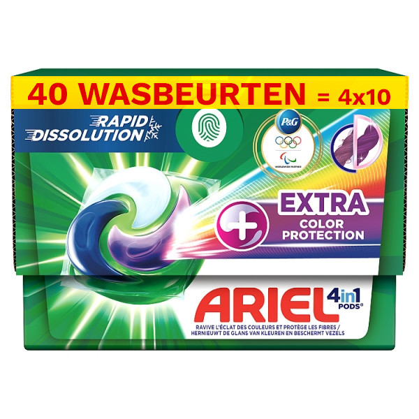 Ariel Aanbieding: Ariel All in 1 Pods Extra Color Protection (10 wasbeurten) (4 dozen - 40 wasbeurten)  SAR05421 - 1