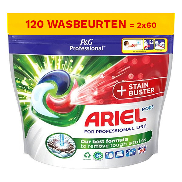 Ariel Aanbieding: Ariel All in 1 professional pods ultra vlekverwijderaar (2 zakken - 120 wasbeurten)  SAR05191 - 1