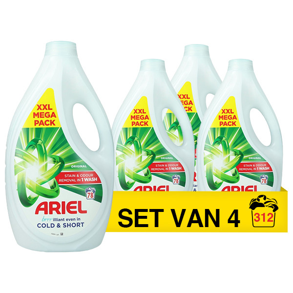 Aanbieding: Ariel Original Universeel Vloeibaar Wasmiddel 2,418 L (4 flessen - 312 wasbeurten) SAR05493 - 1