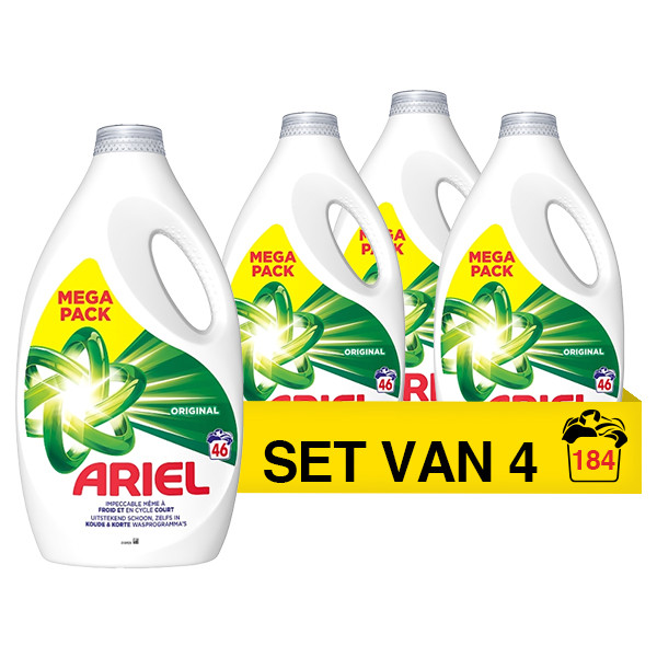 Ariel Aanbieding: Ariel Vloeibaar Wasmiddel Original 2,07 Liter (4 flessen - 184 Wasbeurten)  SAR05341 - 1
