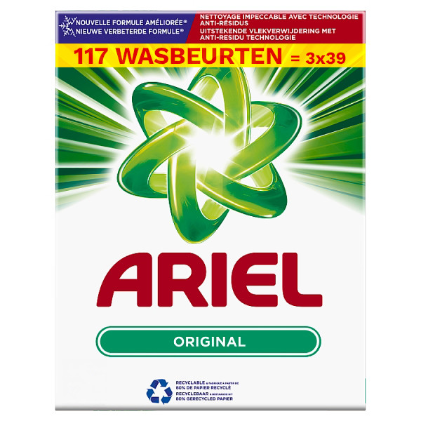 Ariel Aanbieding: Ariel Waspoeder Original 2,5 kg (3 dozen - 117 wasbeurten)  SAR05389 - 1