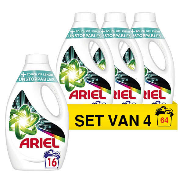 Ariel Aanbieding: Ariel vloeibaar wasmiddel color + touch of lenor unstoppable 0,8 liter (4 flessen - 64 wasbeurten)  SAR05199 - 1