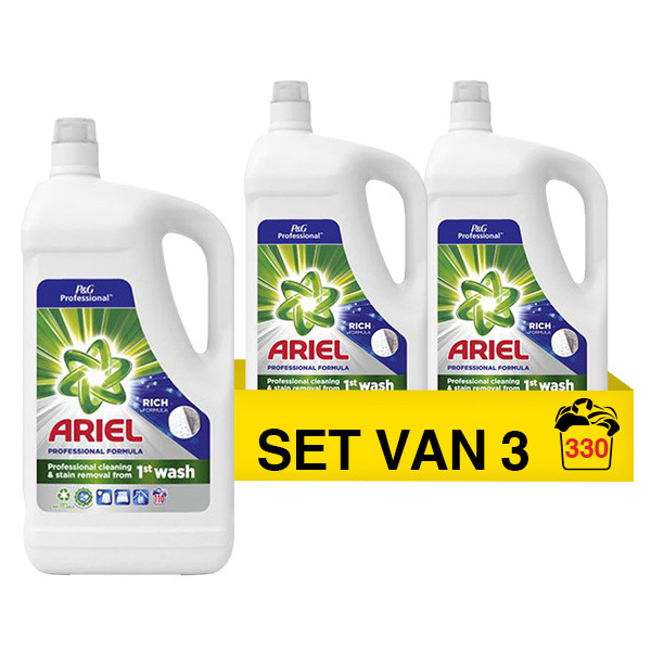Ariel Aanbieding: Ariel wasmiddel vloeibaar Professional Regular 4,95 liter (3 flessen - 330 wasbeurten)  SAR05187 - 1