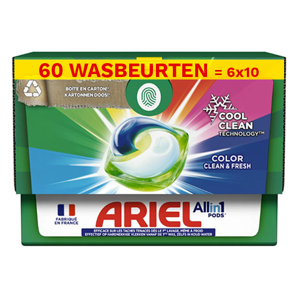 Aanbieding: Ariel All in 1 pods Color (60 wasbeurten) Ariel 123schoon.nl