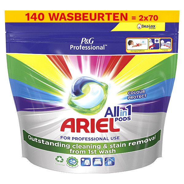 Aanbieding: Ariel All in 1 pods Professional Color (2 zakken - 140 ...