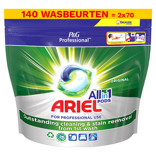 Ariel Professional Aanbieding: Ariel All In 1 Pods Professional Regular (2 zakken - 140 wasbeurten)  SAR05213 - 1