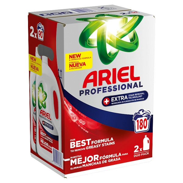 Aanbieding: Ariel Professional Extra Vloeibaar Wasmiddel 4,05 liter (2 flessen - 180 wasbeurten) SAR05469 - 1