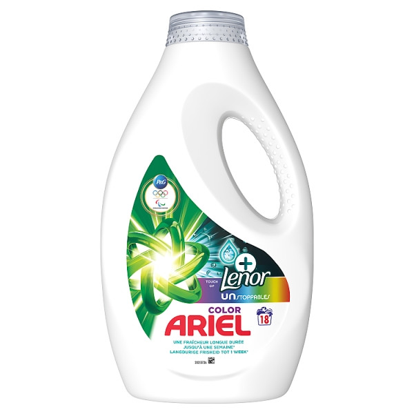 Ariel Vloeibaar Wasmiddel Touch Van Lenor Unstoppables Color 810 ml (18 Wasbeurten)  SAR05350 - 1