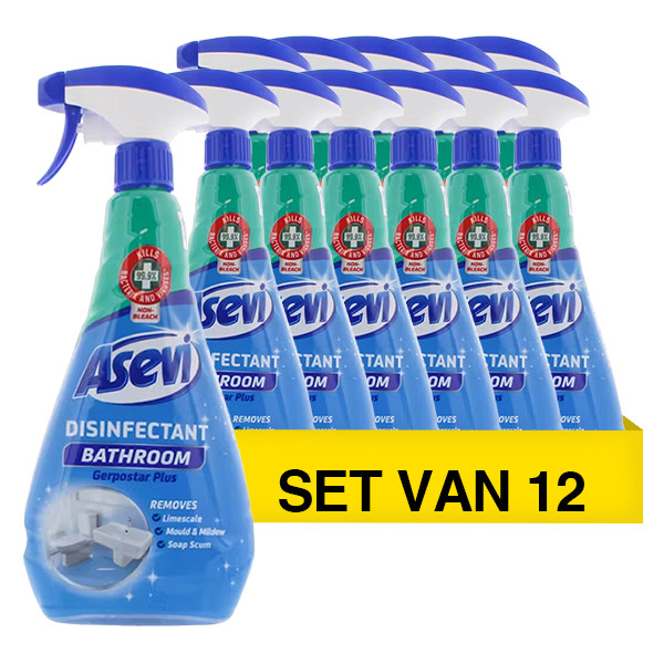 Aanbieding: Asevi Desinfectie Spray Badkamer Reiniger (12 stuks à 720 ml) SAE00020 - 1