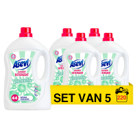 Aanbieding: Asevi Vloeibaar Wasmiddel Colonia 2376 ml (5 flessen - 220 wasbeurten) SAS00021