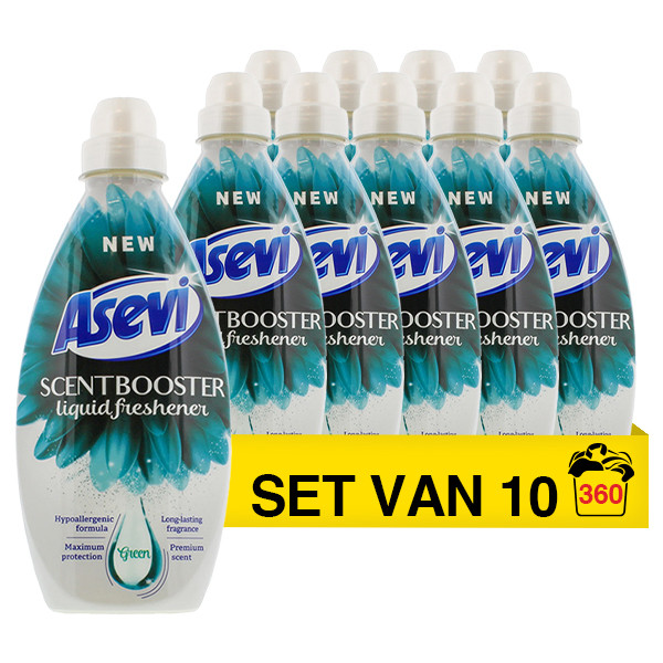 Asevi Aanbieding: Asevi Vloeibare Geurbooster Green 720 ml (10 flessen - 360 wasbeurten)  SAE00046 - 1