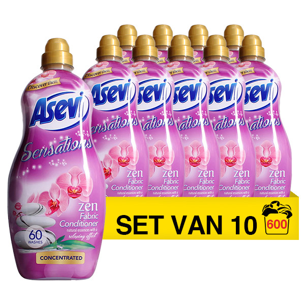Aanbieding: Asevi Wasverzachter Sensations Zen 1320 ml (10 flessen - 600 wasbeurten) SAE00042 - 1