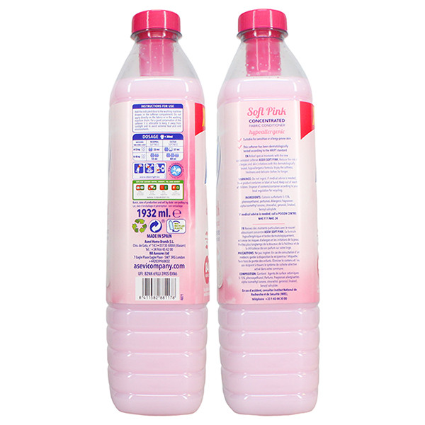 Aanbieding: Asevi Wasverzachter Soft Pink 1932 ml (8 flessen - 672 wasbeurten) SAS00013 - 2