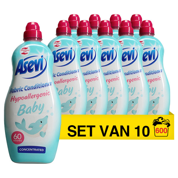 Asevi Aanbieding: Asevi wasverzachter Baby Hypoallergenic 1380 ml (10 flessen - 600 wasbeurten)  SAE00038 - 1