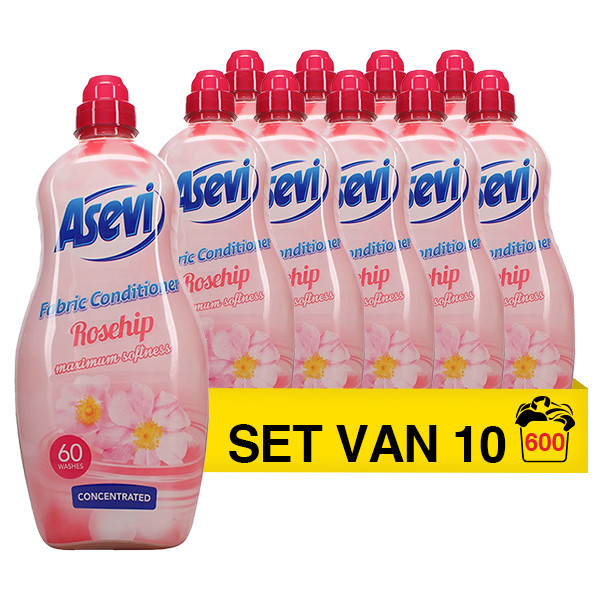 Asevi Aanbieding: Asevi wasverzachter Sensations Rosehip 1380 ml (10 flessen - 600 wasbeurten)  SAE00044 - 1