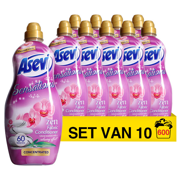 Asevi Aanbieding: Asevi wasverzachter Sensations Zen 1320 ml (10 flessen - 600 wasbeurten)  SAE00042 - 1