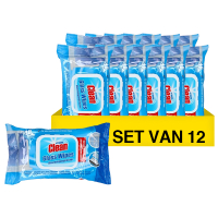 At Home Aanbieding: 12x At Home Clean hygiënische doekjes glas (40 stuks)  SDR05107