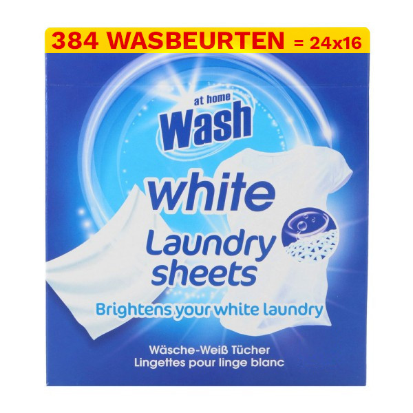 At Home Aanbieding: 24x At Home white laundry sheets (16 stuks)  SAT00073 - 1