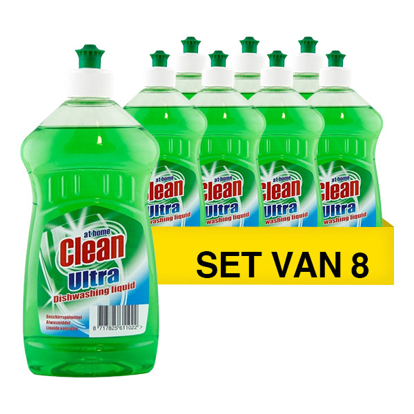 At Home Aanbieding: 8x At Home Clean afwasmiddel Regular (500 ml)  SAT00069 - 1