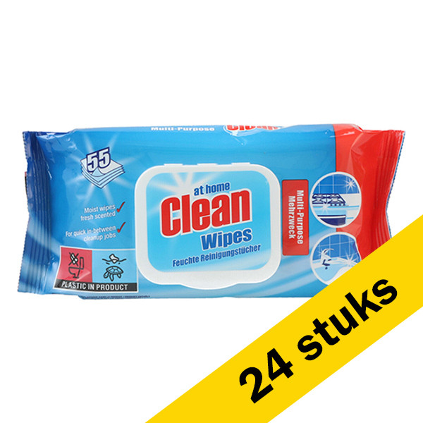 At Home Aanbieding: At Home Clean Multi-Cleaning schoonmaakdoekjes | 24 x 55 doekjes (1320 doekjes)  SAT00045 - 1