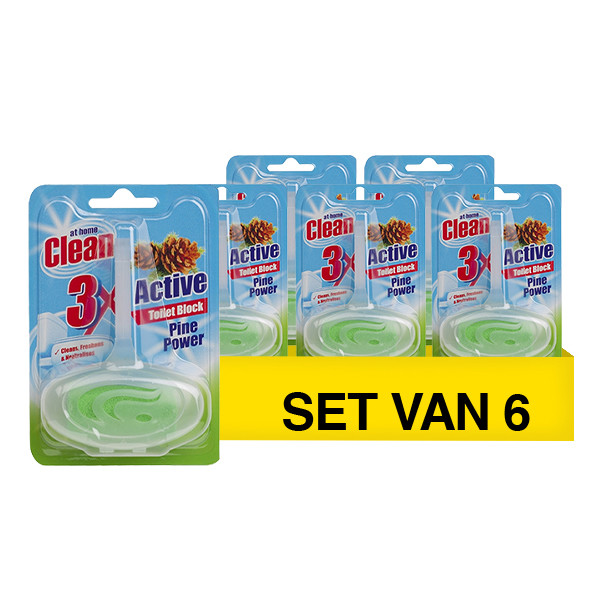 Aanbieding: At Home Clean Toiletblok Pine (6 stuks - 40 gram) SDR09267 - 1