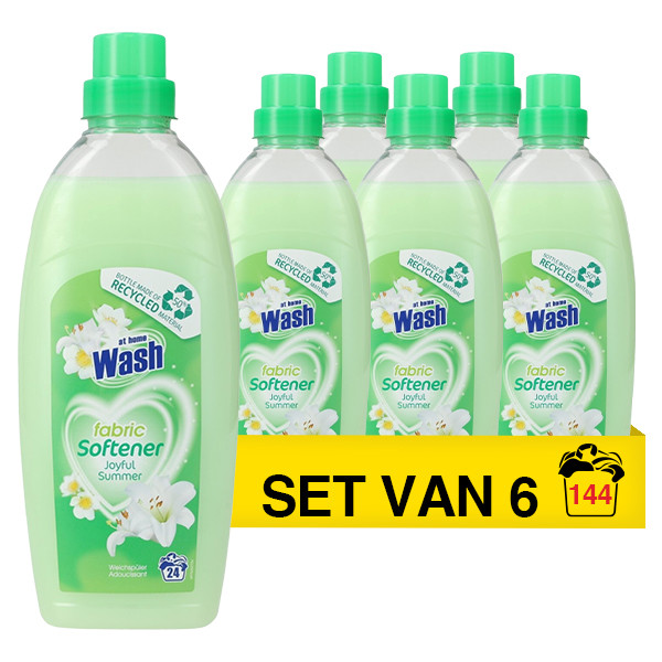 At Home Aanbieding: At Home Clean Wasverzachter Joyful Summer 750 ml (6 flessen - 144 wasbeurten)  SAT00104 - 1
