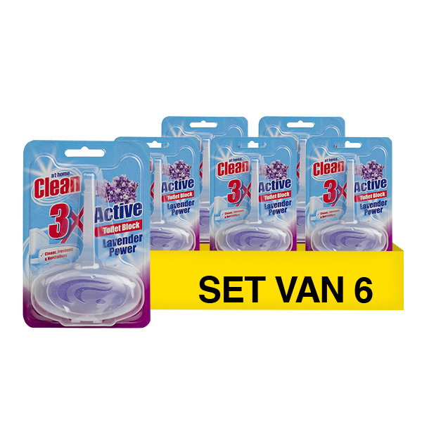 Aanbieding: At Home Clean toiletblok Lavendel (6 stuks - 40 gram) SDR09262 - 1