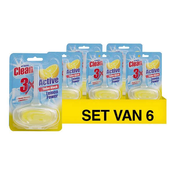Aanbieding: At Home Clean toiletblok Lemon (6 stuks - 40 gram) SDR09260 - 1