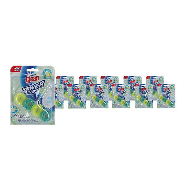 Aanbieding: At Home Clean toiletblok Power Rings Fresh Citrus 40 gram (12 stuks) SAT00057 - 2