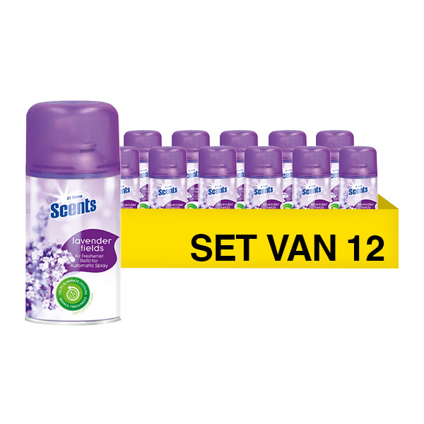 Aanbieding: At Home Scents Automatic Spray Air Freshener Lavendel Navulling (12 verpakkingen à 250 ml) SAT00118 - 1