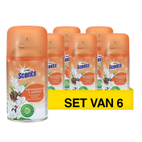 Aanbieding: At Home Scents Automatische Spray Sandelhout en Jasmijn Navulling (6 stuks à 250 ml) SDR09190