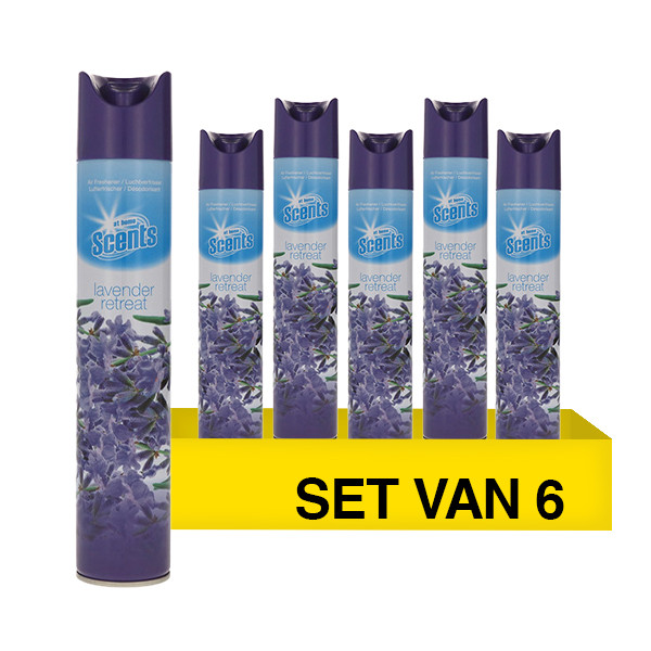 Aanbieding: At Home Scents Luchtverfrisser Spray - Lavender Retreat (6 stuks à 400 ml) SDR09191 - 1